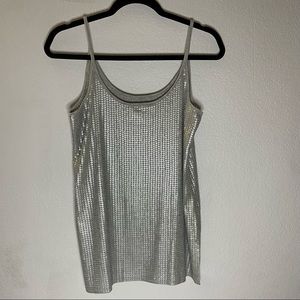 Vince silver sequin cami size M